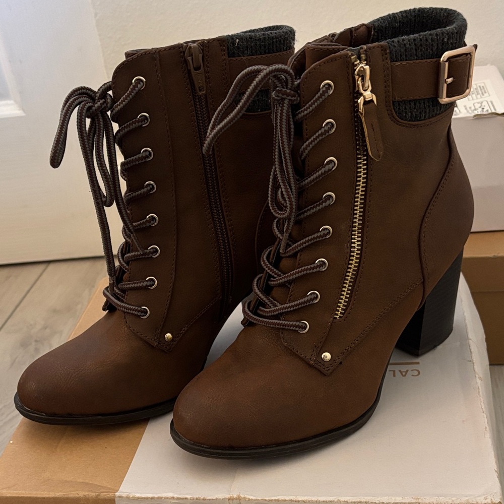 Brown booties